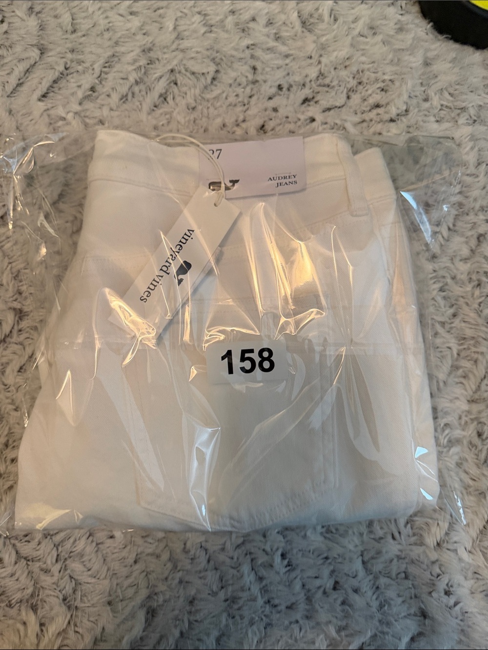 Women’s White Straight-Leg Jeans Vineyard Vines Audrey 27 NWT - Picture 11 of 11